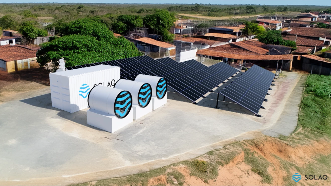 Solaq's water from atmosphere system, one of the innovations selected to Amazon's ClimateTech cohort in its Sustainability Accelerator. Image source: Amazon sustainability stories.