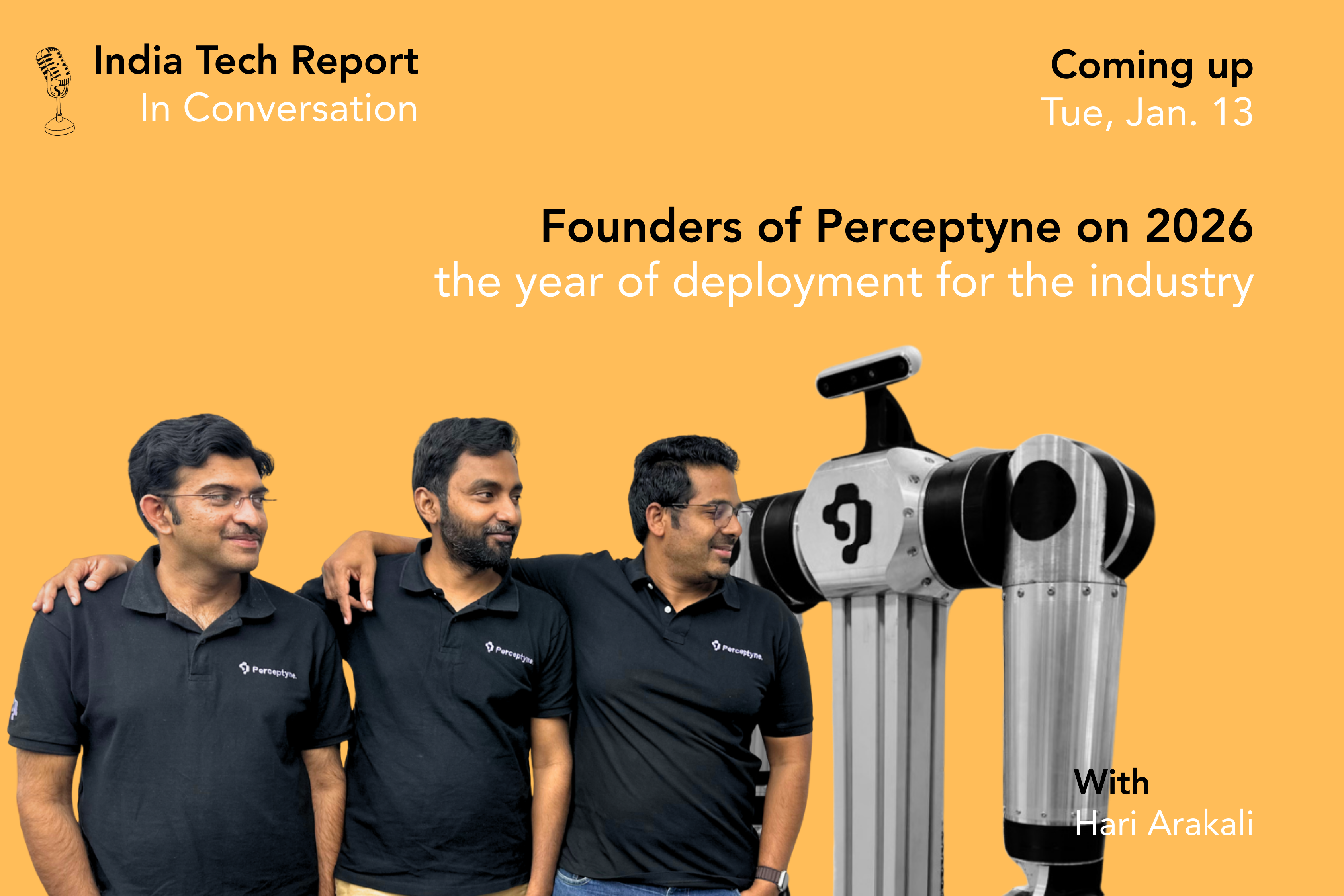 Coming up: Founders of Perceptyne Robots on 2026, the year of deployment